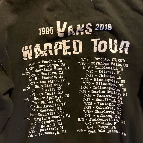 Vans Black Warped Tour Hoodie - Picture 9 of 10